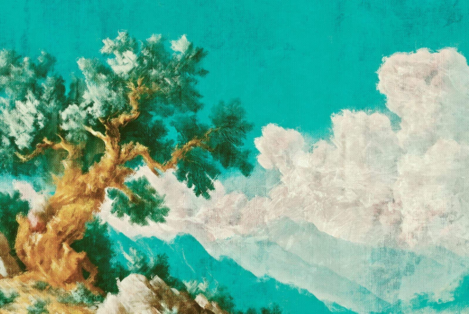 Ancient olive tree painting